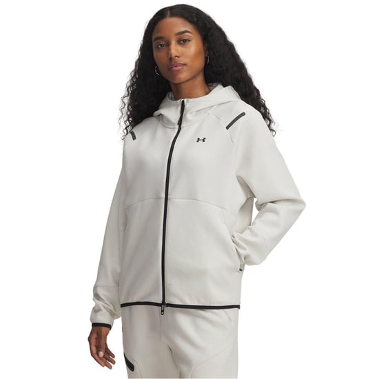 Under Armour - "Unstoppable" Sweatjacke für Damen (Naturweiß) - Image 1