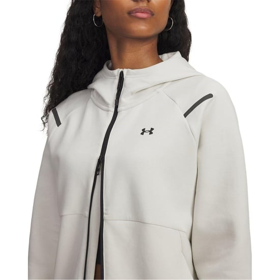 Under Armour - "Unstoppable" Sweatjacke für Damen (Naturweiß) - Image 3