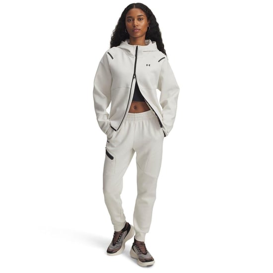 Under Armour - "Unstoppable" Sweatjacke für Damen (Naturweiß) - Image 4