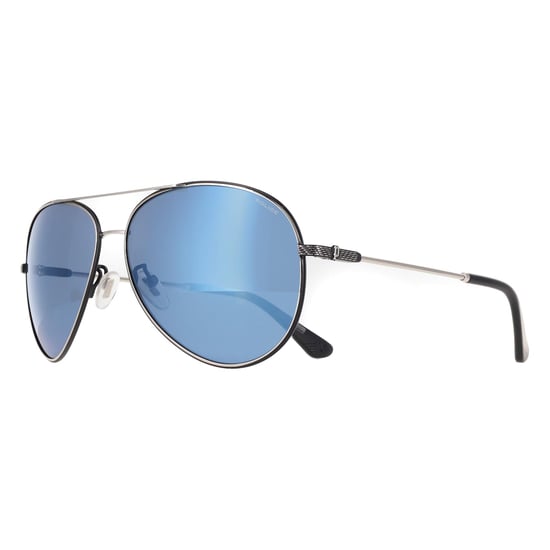 Police SPLL11 Octane 8 K07B glänzendes Palladium mit halbglänzendem schwarz-blauem Spiegel Sonnenbrille - Image 2