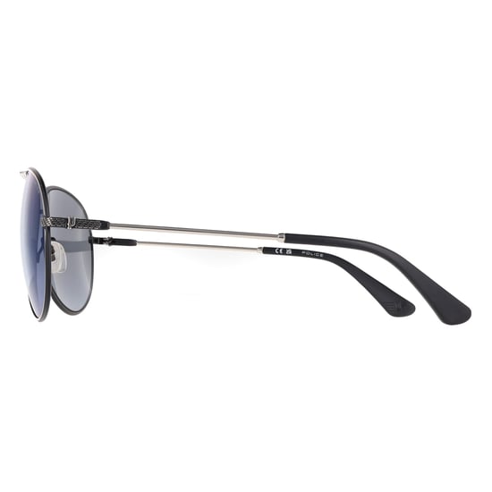 Police SPLL11 Octane 8 K07B glänzendes Palladium mit halbglänzendem schwarz-blauem Spiegel Sonnenbrille - Image 3