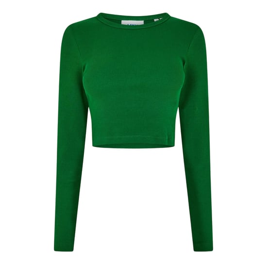 JJXX - "Feline" kurzes T-Shirt für Damen, Schmal, Langärmlig (Gartengrün) - Image 2