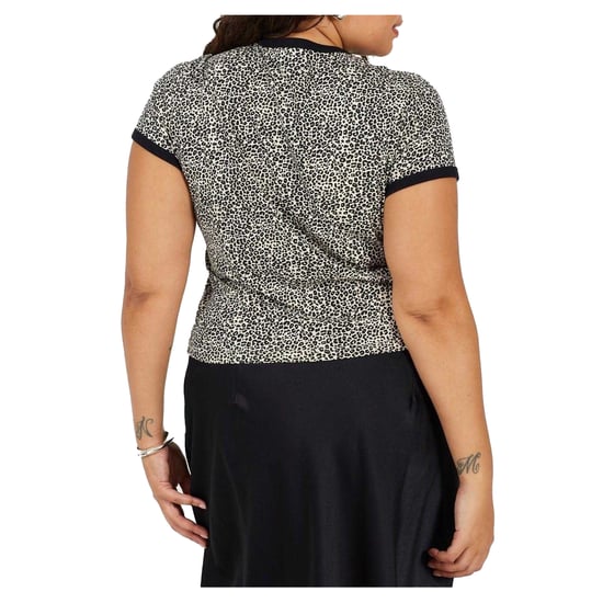 Brave Soul - T-Shirt für Damen, kurz geschnitten, Plus (Leopard/Schwarz) - Image 3