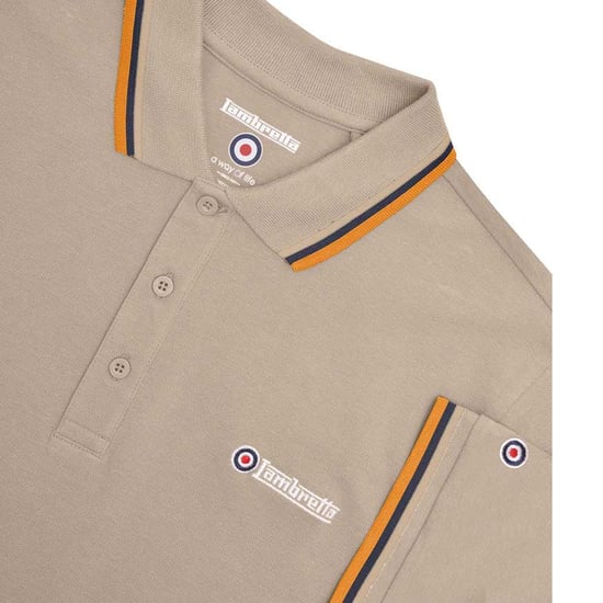 Lambretta - Poloshirt für Herren (Nussbraun/Steinfarben/Marine/Orange) - Image 4