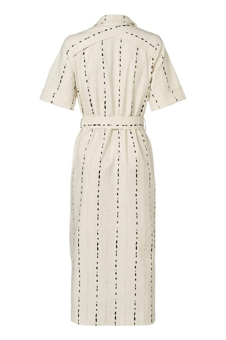 Logan-Kleid mit Print, Off-White/Schwarz - Image 5