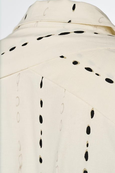 Logan-Kleid mit Print, Off-White/Schwarz - Image 6