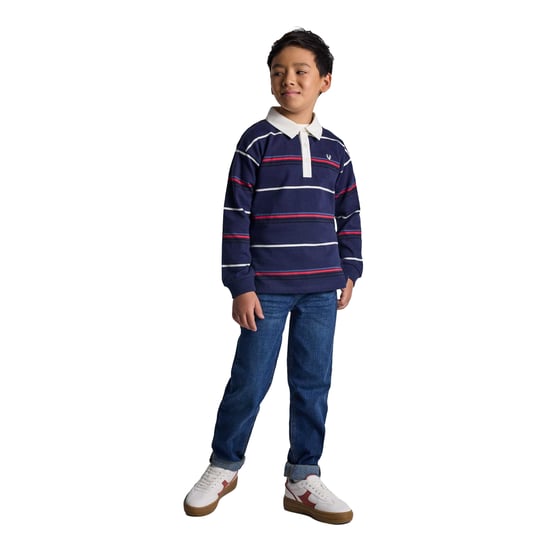 Minoti - Poloshirt für Jungen, Langärmlig (Blau) - Image 1
