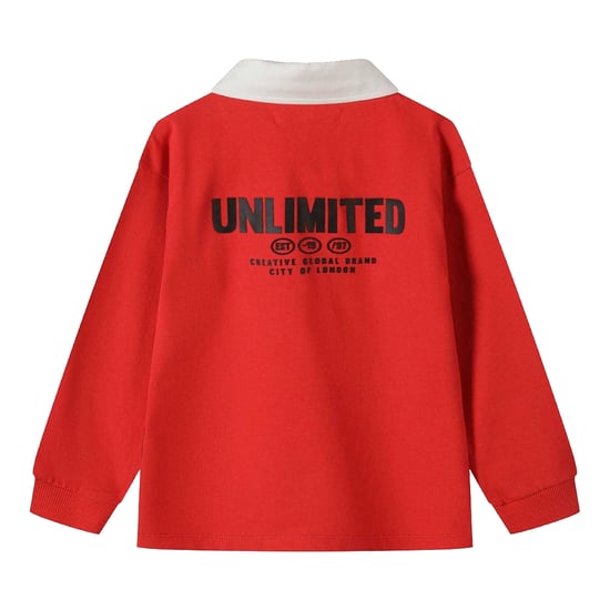 Minoti - Poloshirt für Jungen, Langärmlig (Rot) - Image 3