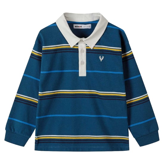 Minoti - Poloshirt für Jungen, Langärmlig (Petrol) - Image 2