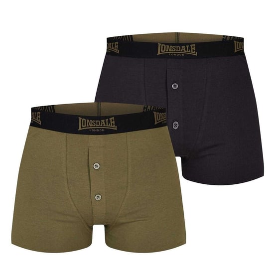 Lonsdale - Boxershorts für Herren (2er-Pack) (Schwarz/Khaki) - Image 2