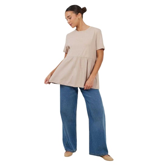 Brave Soul - T-Shirt-Kleid für Damen, Kittel Panel (Graubeige) - Image 1