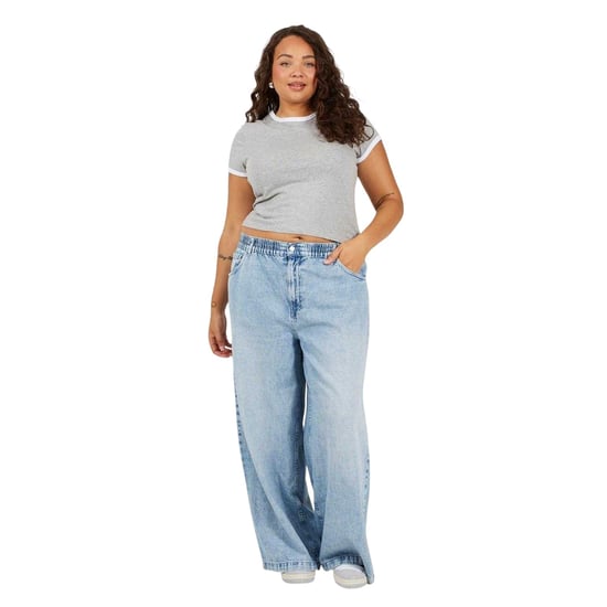Brave Soul - T-Shirt für Damen, Rundhalsausschnitt, Plus (Grau/Weiß) - Image 1