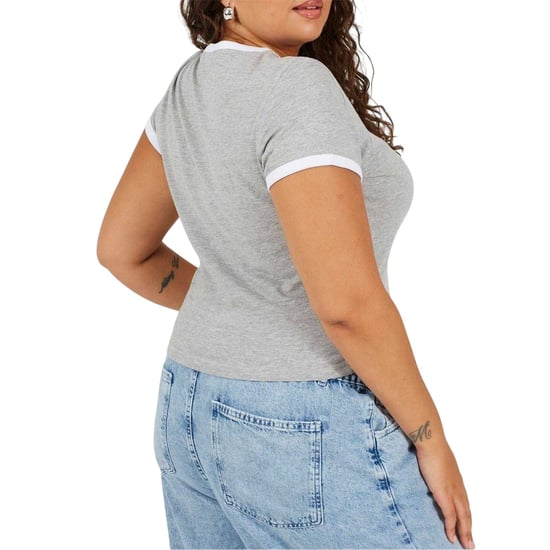 Brave Soul - T-Shirt für Damen, Rundhalsausschnitt, Plus (Grau/Weiß) - Image 3
