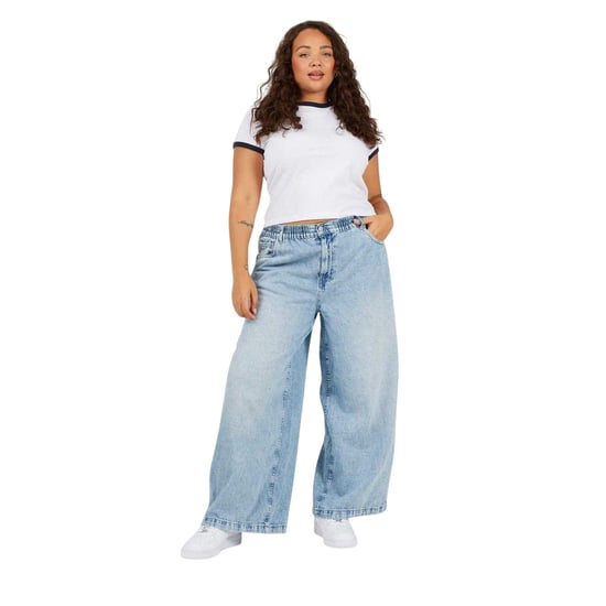 Brave Soul - T-Shirt für Damen, Rundhalsausschnitt, Plus (Weiß/Marine) - Image 1