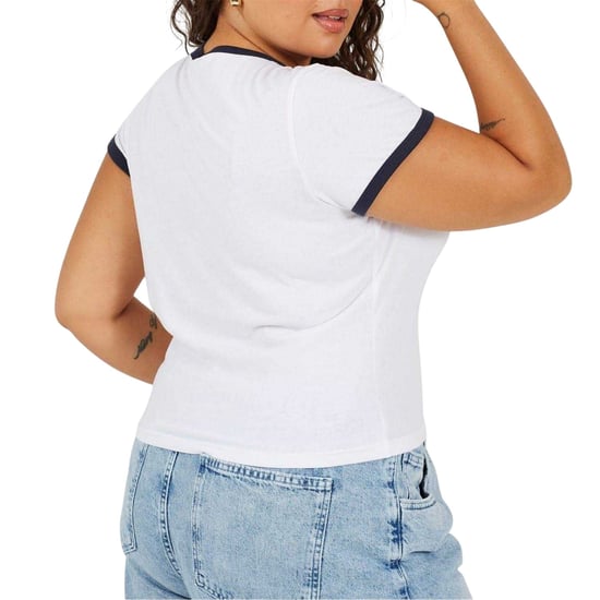 Brave Soul - T-Shirt für Damen, Rundhalsausschnitt, Plus (Weiß/Marine) - Image 3