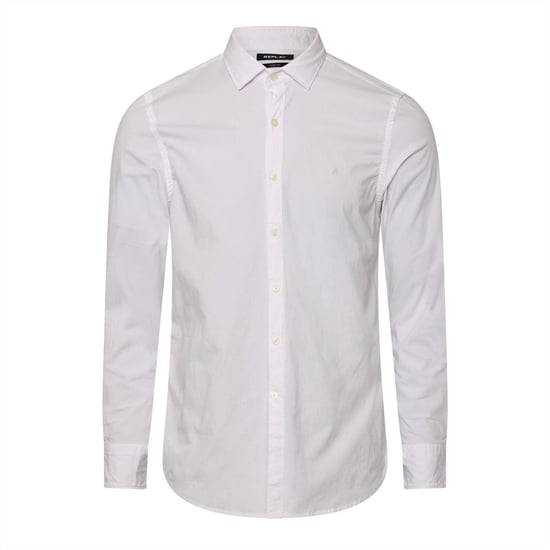 Replay - Button-Down-Hemd für Herren, Schmal, Langärmlig (Weiß) - Image 2