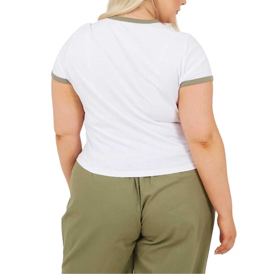 Brave Soul - T-Shirt für Damen, Rundhalsausschnitt, Plus (Weiß/Khaki) - Image 3