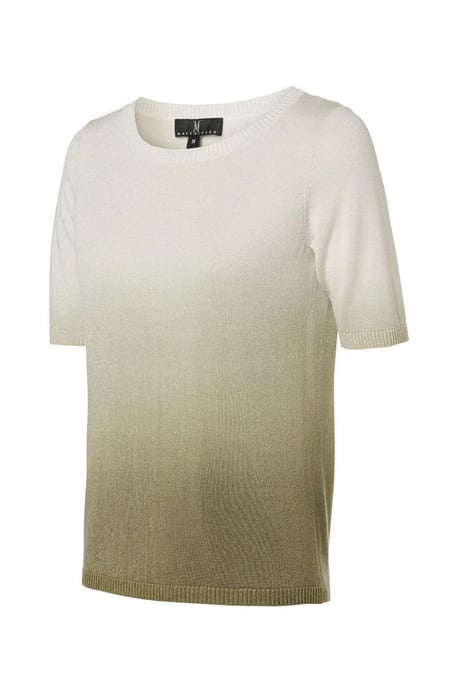 Cecile Top Off-White / Olivgrün - Image 3