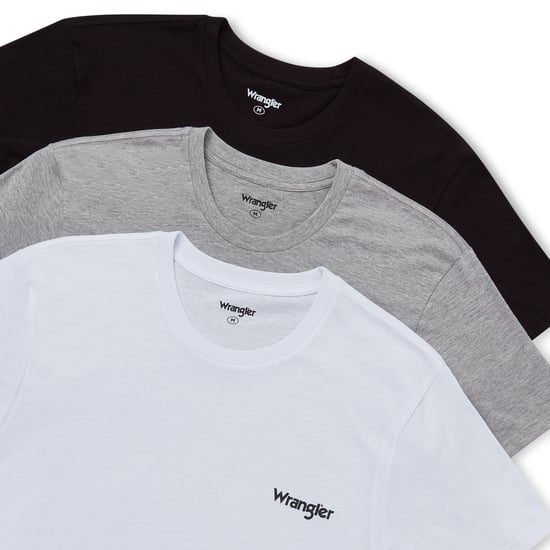 Wrangler Herren-T-Shirts – Marston – Schwarz/Grau/Weiß – 3er-Pack - Image 2