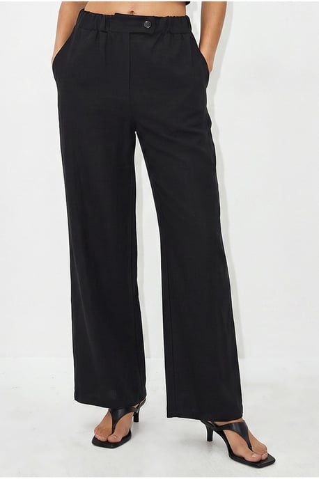 Geknotete ärmellose Bluse und weite Hose Set - Image 5