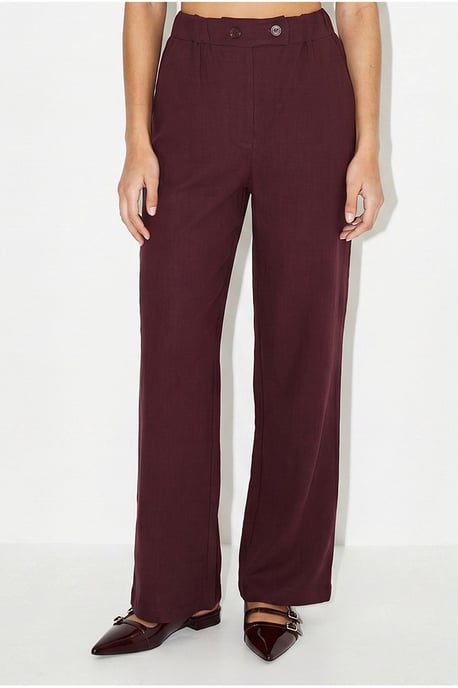 Geknotete ärmellose Bluse und weite Hose Set - Image 6