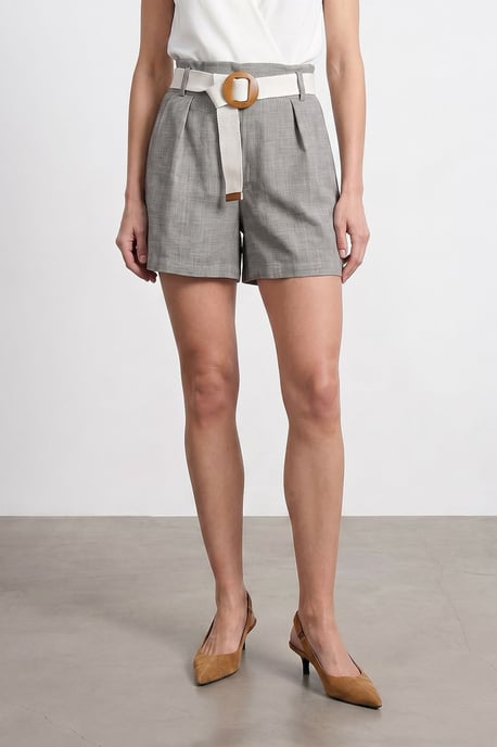 Hochtaillierte, maßgeschneiderte Weitbein-Shorts - Image 3