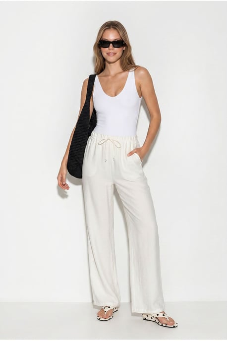 Damen-Hosen mit weitem Bein aus Krepp - Image 2