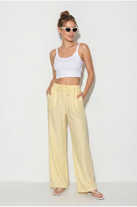 Damen-Hosen mit weitem Bein aus Krepp - Image 1