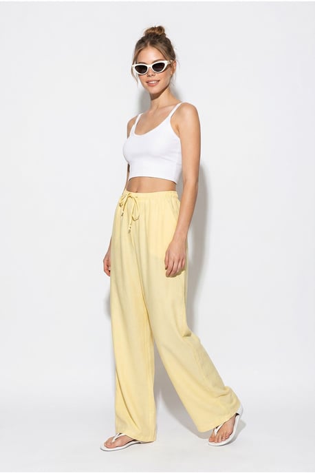 Damen-Hosen mit weitem Bein aus Krepp - Image 3