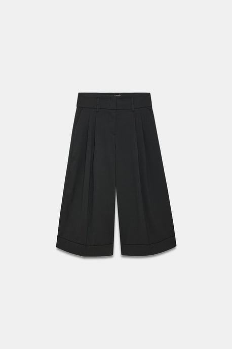 Hochtaillierte weite Crepe-Culottes - Image 5