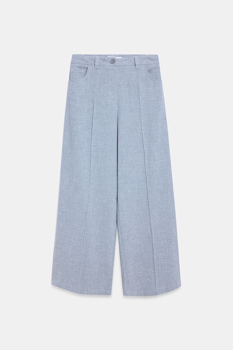 Hochtaillierte weit geschnittene Faltenhose - Image 6