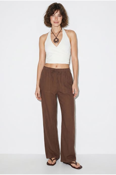 Weite Baumwollhose mit Kordelzugbund - Image 2