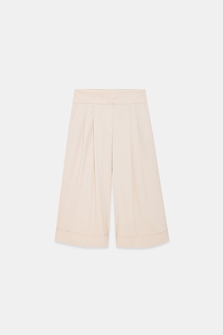 Hochtaillierte weit geschnittene Crepe-Culottes - Image 5