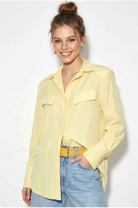 Damen Regular-fit Woven Crepe Hemd - Image 1
