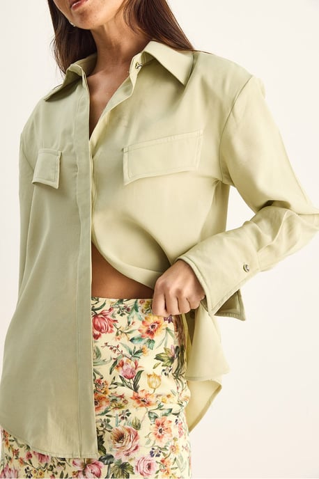 Damen Regular-Fit Woven Crepe Hemd - Image 4