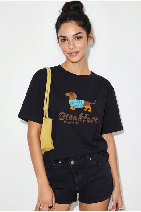 Übergrößen Bedrucktes Baumwoll-Jersey T-Shirt - Image 1