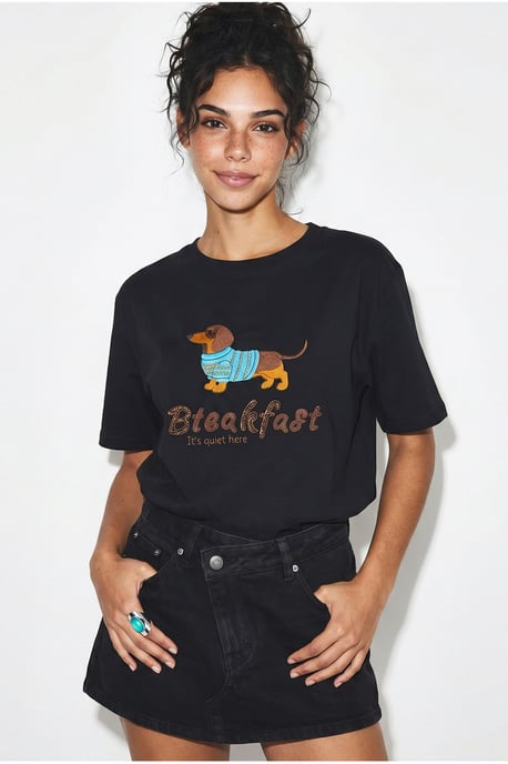 Übergrößen Bedrucktes Baumwoll-Jersey T-Shirt - Image 2