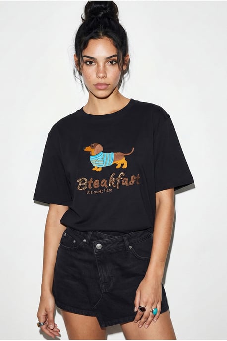 Übergrößen Bedrucktes Baumwoll-Jersey T-Shirt - Image 3