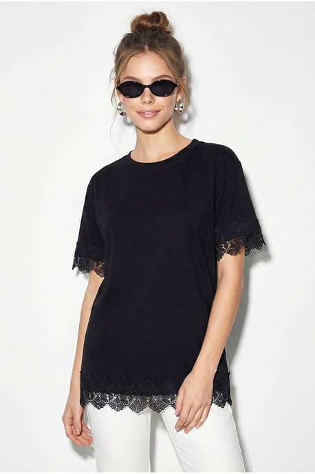 Übergroßes Rundhals-Cotton-T-Shirt - Image 2