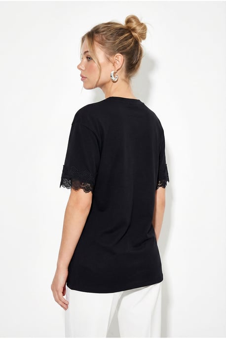 Übergroßes Rundhals-Cotton-T-Shirt - Image 4