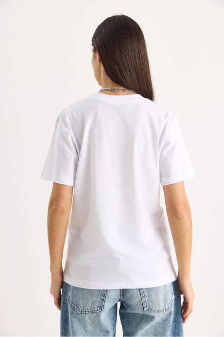Komfort Fit V-Ausschnitt Kammgarn Baumwoll-T-Shirt - Image 4