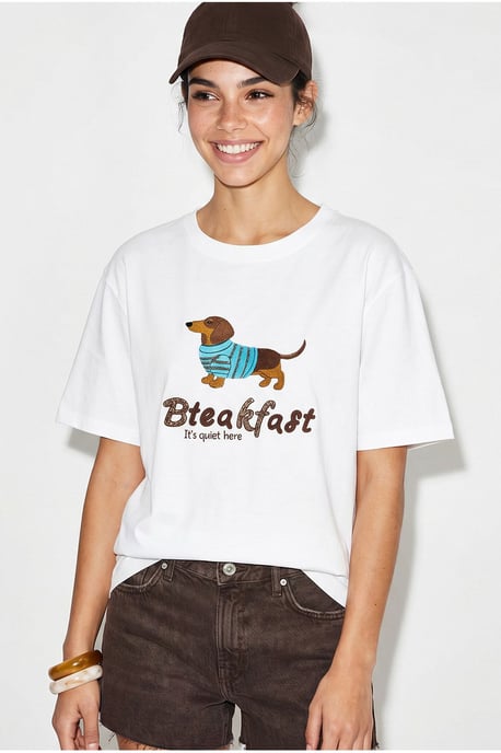 Übergrößen Bedrucktes Baumwoll-Jersey T-Shirt - Image 2