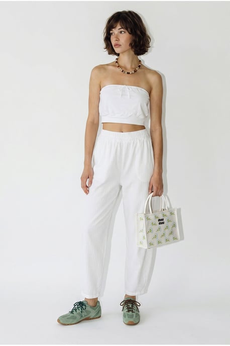 Elastische Taillen-Straight-Leg-Hosen mit Taschen - Image 3