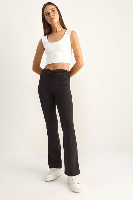 Hoch geschnittene Bootcut-Leggings - Image 1