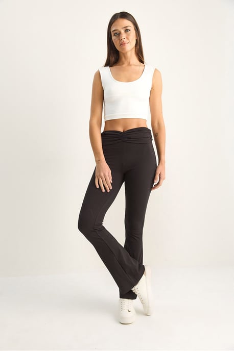 Hoch geschnittene Bootcut-Leggings - Image 3