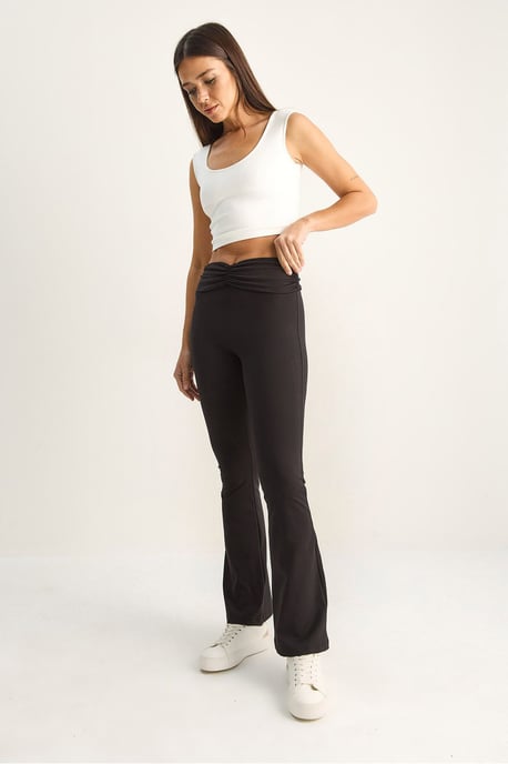 Hoch geschnittene Bootcut-Leggings - Image 4