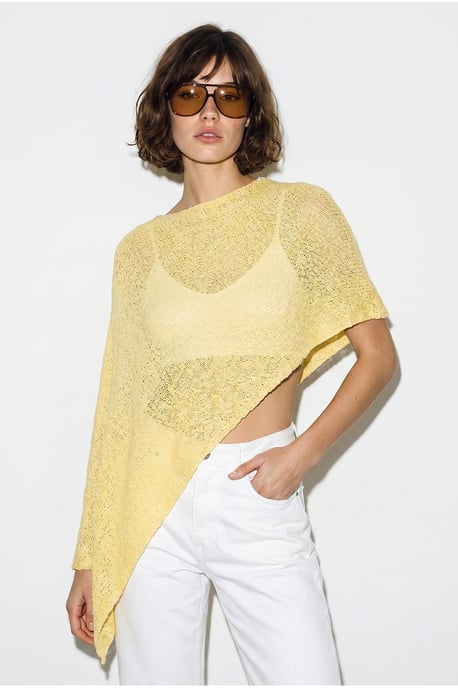 Damen Strick Cut-Out Strandüberwurf - Image 1