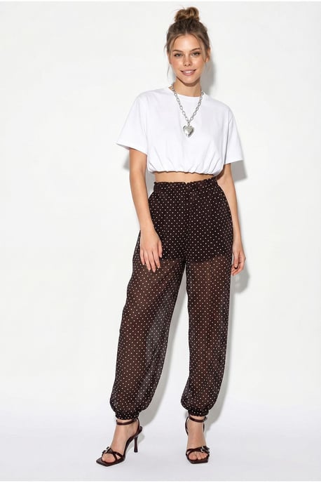 Pünktchen Chiffon Jogginghose - Image 1