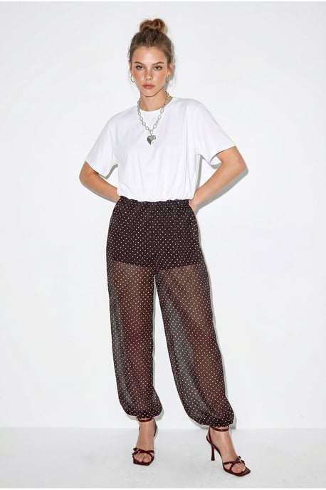 Pünktchen Chiffon Jogginghose - Image 2