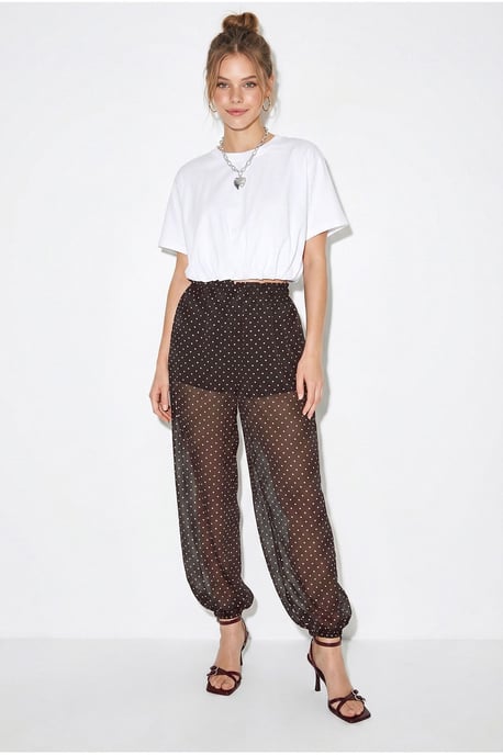 Pünktchen Chiffon Jogginghose - Image 3